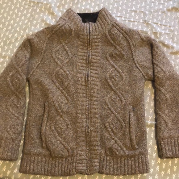 FullyLined Wool Outer Hawk&Co Marbled Knit Sweater - Picture 1 of 7